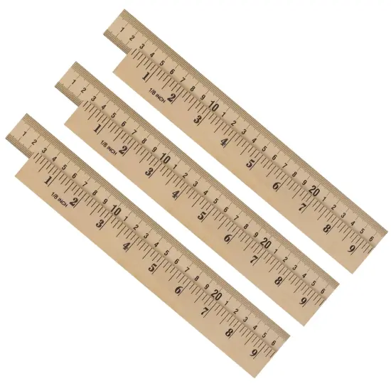 Wooden Meter Stick, Plain Ends, Pack of 3 {1}