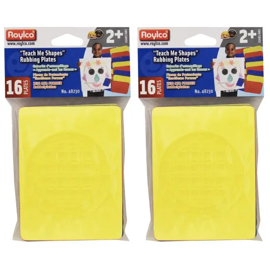 Teach Me Shapes: Rubbing Plate Shapes, 16 Per Pack, 2 Packs {1}