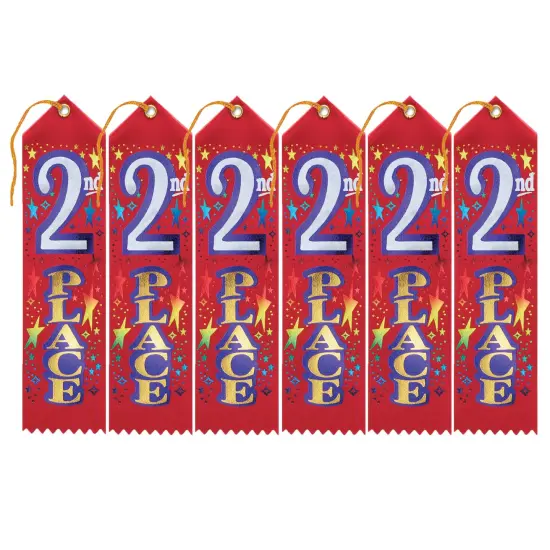 2nd Place Award Ribbon, 2" x 8", Pack of 18 {2}