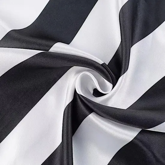 5 BLACK WHITE 20x20" Stripes Satin Table Napkins {4}