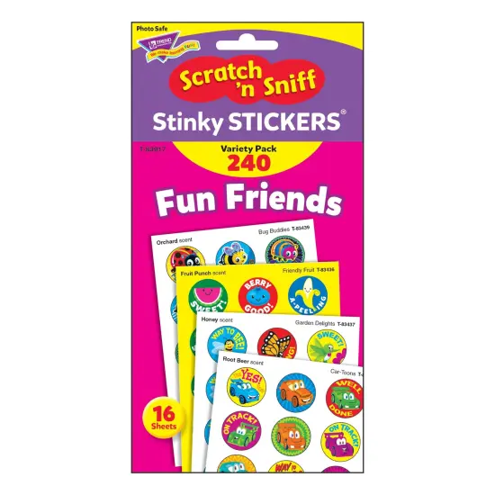 Fun Friends Stinky Stickers&reg; Variety Pack, 240 Per Pack, 3 Packs {4}