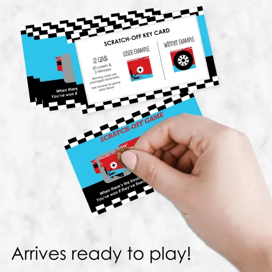 Big Dot of Happiness Let's Go Racing - Racecar - Baby Shower or Race Car Birthday Party Game Scratch Off Cards - 22 Count {3}