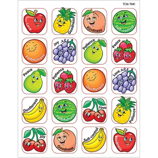 Fruit of the Spirit Stickers, 120 Per Pack, 12 Packs {2}