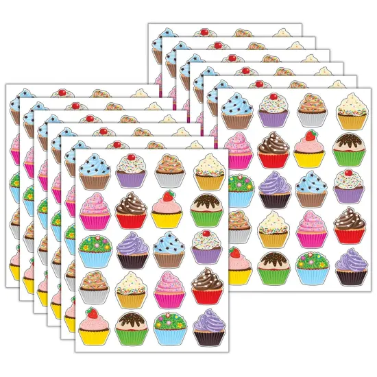Cupcakes Stickers, 120 Per Pack, 12 Packs {1}