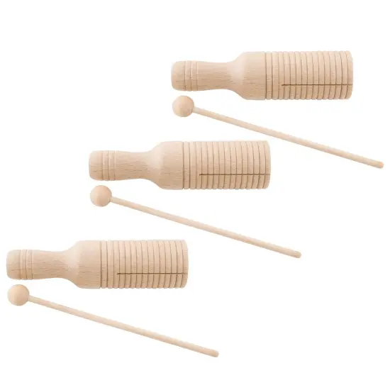 Medium Guiro Crow Sounder with Mallet, Pack of 3 {1}