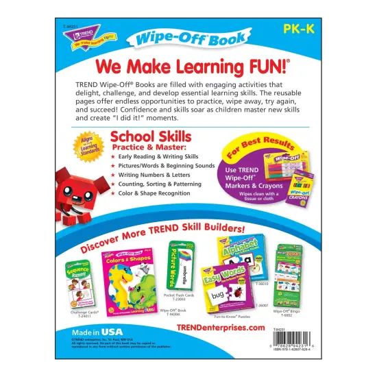 School Skills Wipe-Off&reg; Book Wipe-Off&reg; Book, 28 pgs, Pack of 3 {2}
