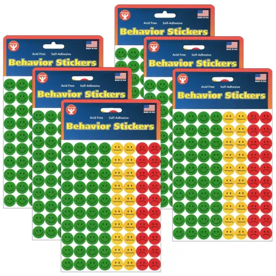 Behavior Stickers, 0.5", 320 Per Pack, 6 Packs {1}