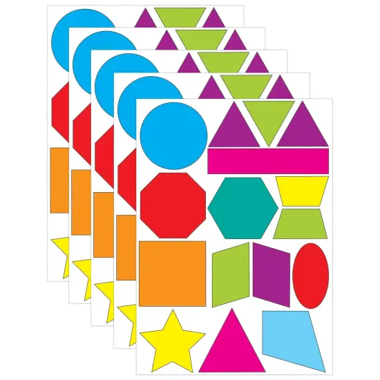 Math Die-Cut Magnets, Shapes, 16 Per Pack, 5 Packs {1}