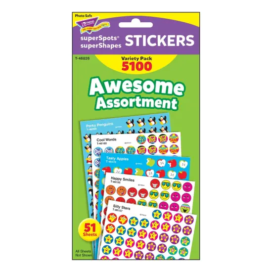 Awesome Assortment superSpots&reg;/superShapes Variety Pack, 5100 Per Pack, 2 Packs {3}