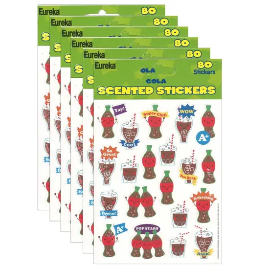 Cola Scented Stickers, 80 Per Pack, 6 Packs {1}