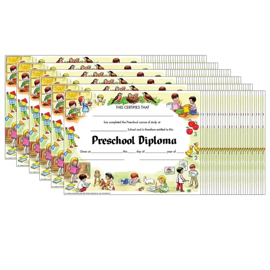 Preschool Diploma, 30 Per Pack, 6 Packs {1}