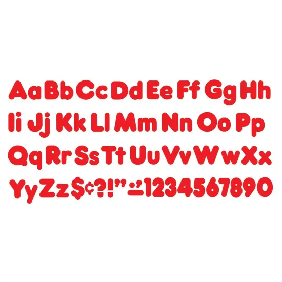 Red 4-Inch Casual Uppercase/Lowercase Combo Pack Ready Letters&reg;, 182 Per Pack, 3 Packs {2}