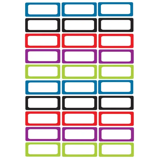 Die-Cut Magnetic Foam Assorted Color Labels/Nameplates, 30 Per Pack, 3 Packs {2}