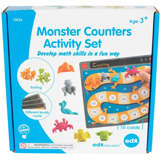 Monster Counters Activity Set - Set of 36 - 10 Double-Sided Activity Boards {3}