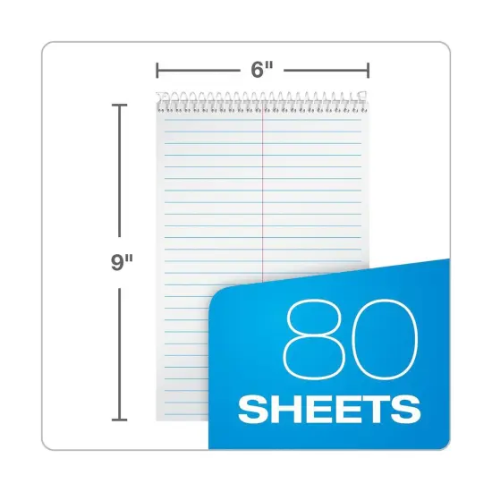 Steno Books, 6" x 9", Gregg Rule, 80 Sheets, Pack of 3 {5}