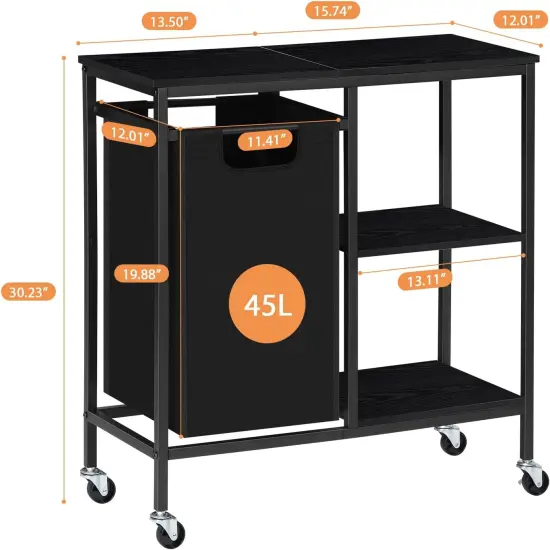 Black Laundry Basket with lid {2}