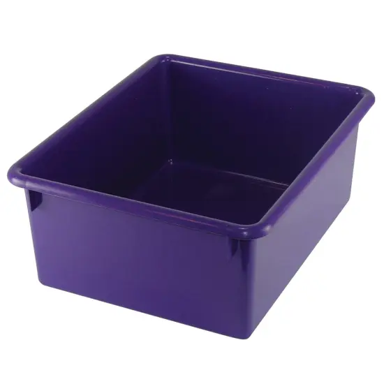 Stowaway&reg; 5" Letter Box no Lid, Purple, Pack of 3 {2}
