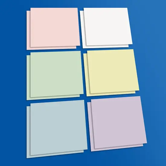 Dry Erase Stickables with Dry Erase Marker, Pastel Assorted, 3" x 3", 12 Per Pack, 4 Packs {2}