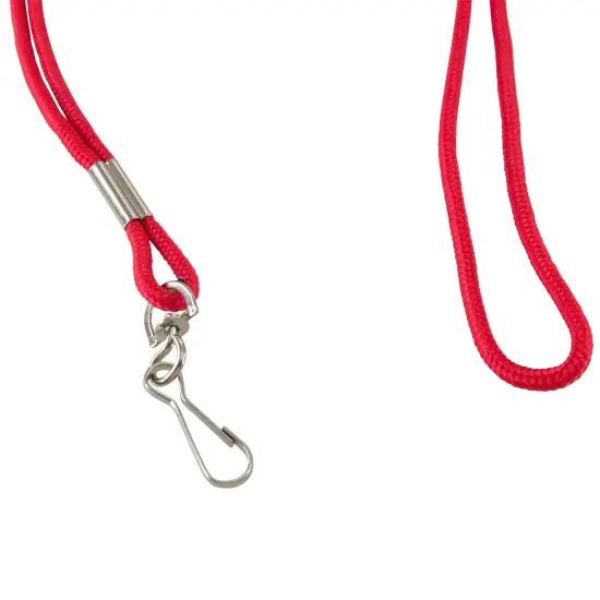 Standard Lanyard Hook Rope Style, Red, Pack of 24 {4}