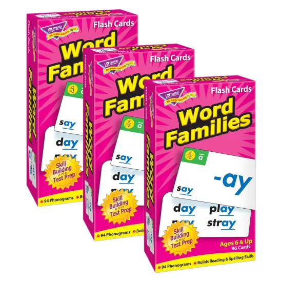Word Families Skill Drill Flash Cards, 3 Packs {1}