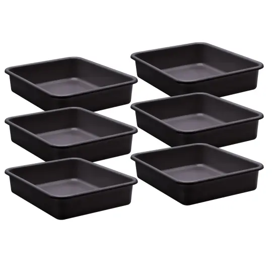 Black Large Plastic Letter Tray, Pack of 6 {1}