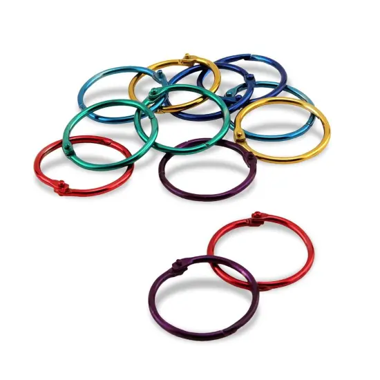 Book Rings, 1-1/2 Inch, 50 Per Pack, 2 Packs {2}