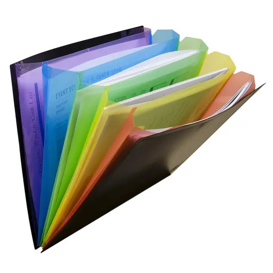 Rainbow Document Sorter, Black/Multicolor, Letter Size, Pack of 3 {3}