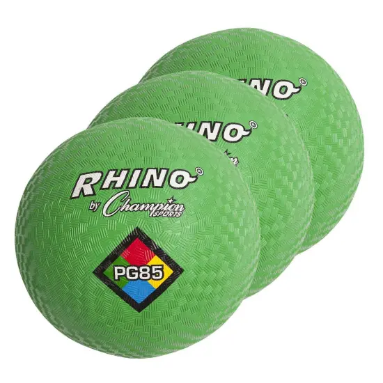 Playground Ball, 8-1/2", Green, Pack of 3 {1}