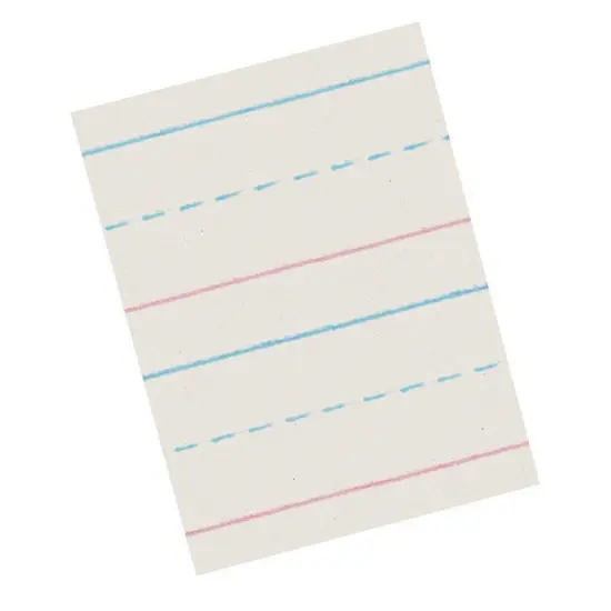 Newsprint Handwriting Paper, Dotted Midline, Grade 1, 5/8" x 5/16" x 5/16" Ruled Long, 10-1/2" x 8", 500 Sheets Per Pack, 3 Packs {1}