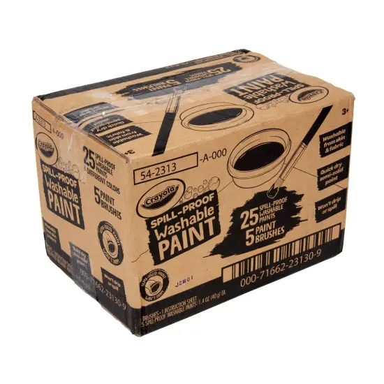 Spill Proof Washable Paints, 40mg, Assorted, 25 Jars {3}