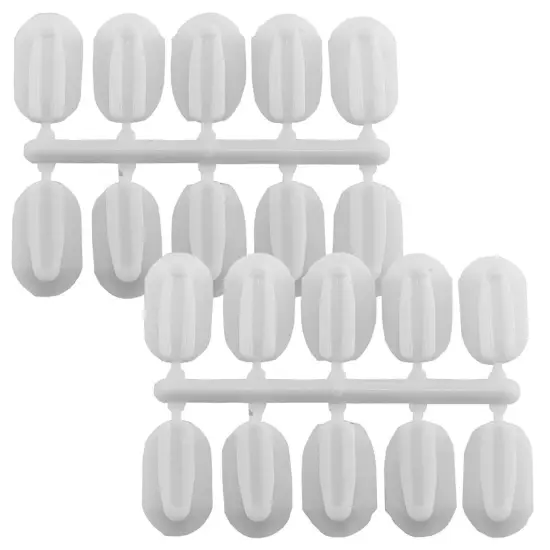 StikkiCLIPS&trade; Adhesive Clips, White, 20 Per Pack, 6 Packs {4}