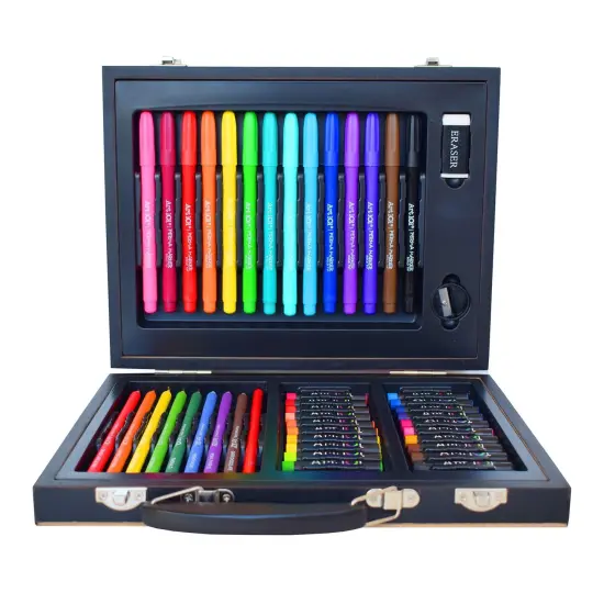 Color & Sketch Color Your Own Wood 58-Piece Art Set {1}