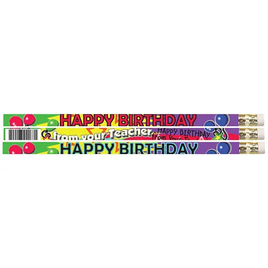 Happy Birthday From Your Teacher Motivational Pencil, Pack of 144 {1}