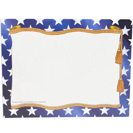Stars Border Certificate, 8.5" x 11", 50 Per Pack, 3 Packs {2}