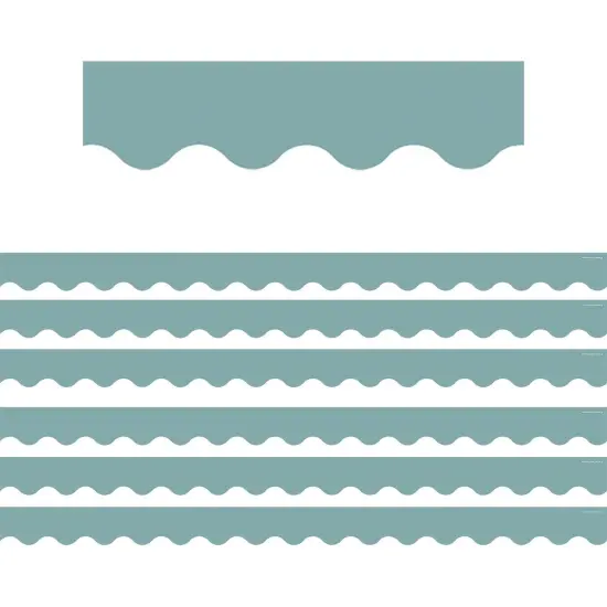 Calming Blue Scalloped Border Trim, 35 Feet Per Pack, 6 Packs {1}