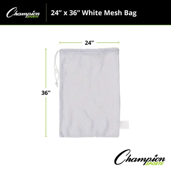 Equipment Bag, Mesh, 24" x 36", White, Pack of 3 {3}