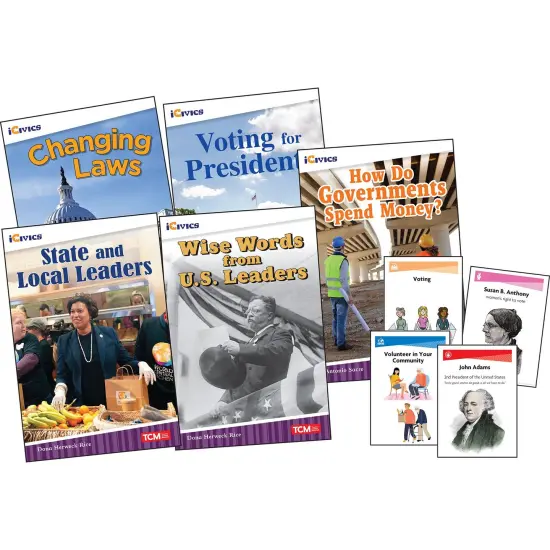 iCivics Grade 4: Leadership & Responsibility 5-Book Set + Game Cards {1}