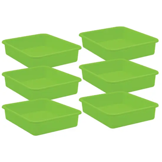 Lime Large Plastic Letter Tray, Pack of 6 {1}
