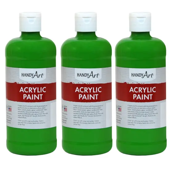 Acrylic Paint 16 oz, Light Green, Pack of 3 {1}