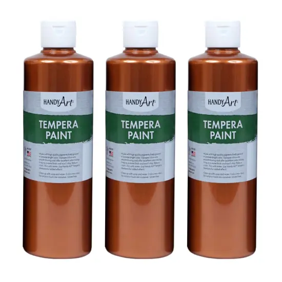 Metallic Tempera Paint, 16 oz., Copper, Pack of 3 {1}