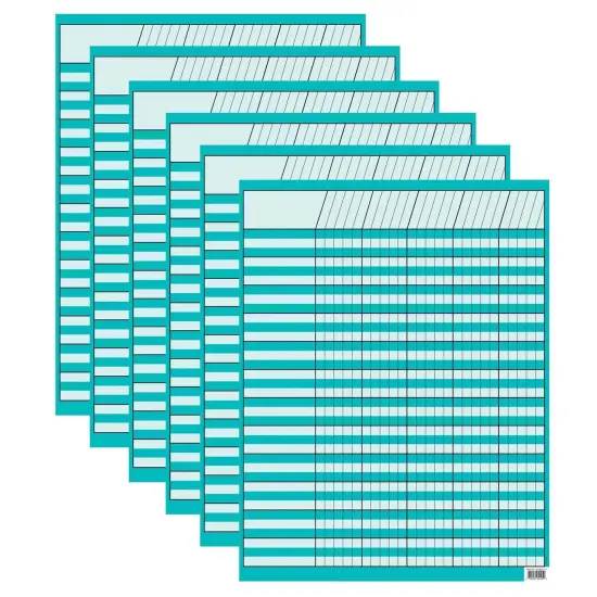 Turquoise Incentive Chart, 17" x 22", Pack of 6 {1}