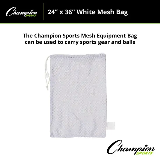 Equipment Bag, Mesh, 24" x 36", White, Pack of 3 {4}