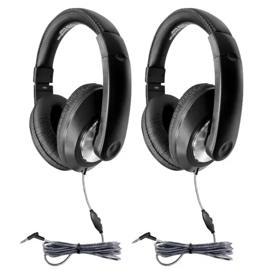 Smart-Trek Deluxe Stereo Headphone with In-Line Volume Control & 3.5mm TRS Plug, Pack of 2 {1}