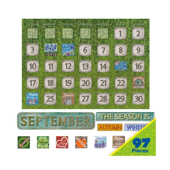 Curiosity Garden Calendar Bulletin Board Set {2}