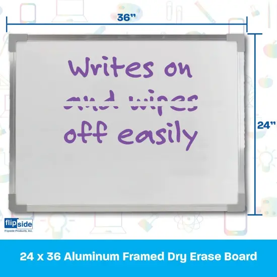 Aluminum Framed Dry Erase Board, 24" x 36" {2}