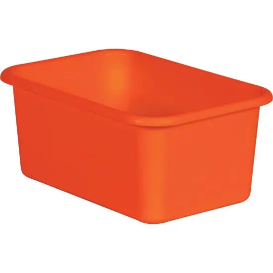 Orange Small Plastic Storage Bin, Pack of 6 {2}