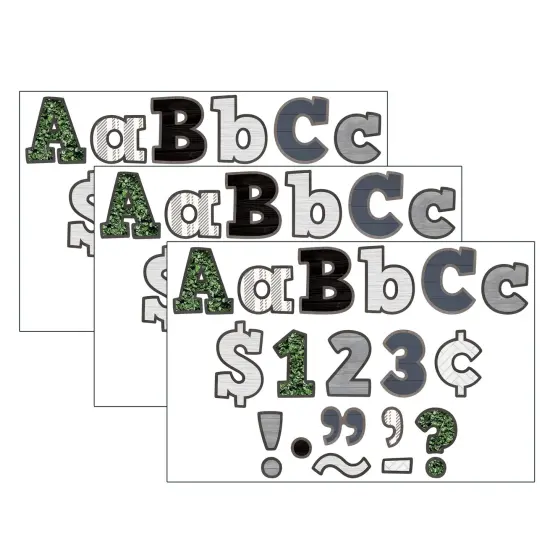 Modern Farmhouse Bold Block 4" Letters Combo Pack, 230 Pieces Per Pack, 3 Packs {1}