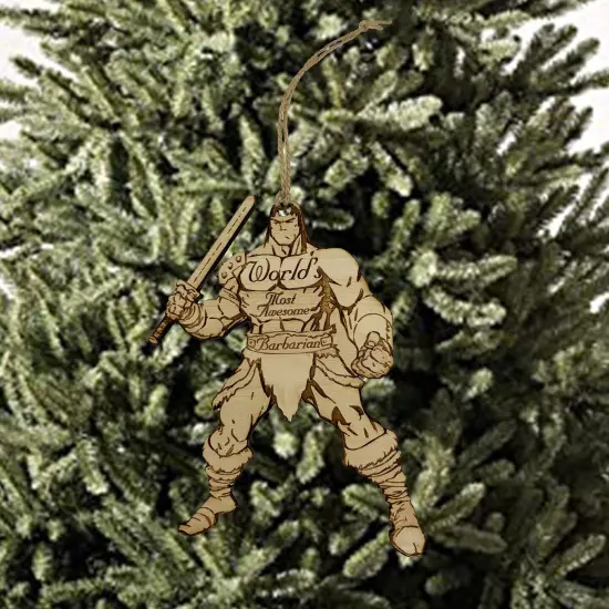 Worlds most Awesome Barbarian - Ornament {4}