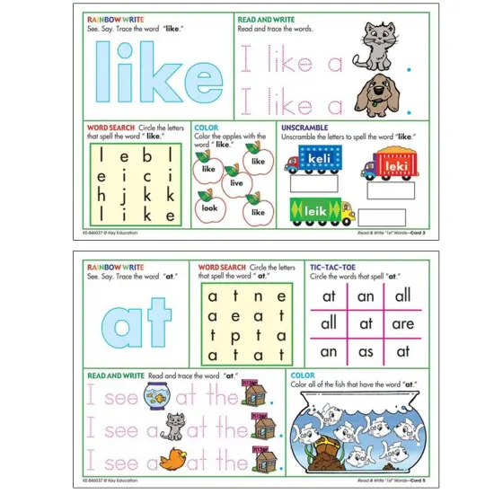 Write On/Wipe Off: Read and Write First Words Manipulative, Grade PK-2 {2}
