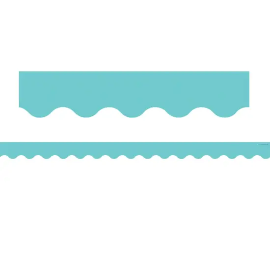 Light Turquoise Scalloped Border Trim, 35 Feet Per Pack, 6 Packs {2}